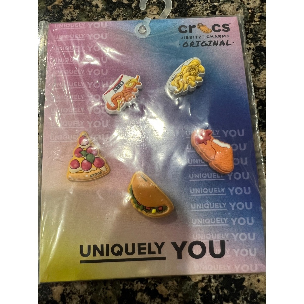 Crocs Jibbitz Charms Favorite Foods 5 Pack Pizza Taco Fries Mac N Cheese